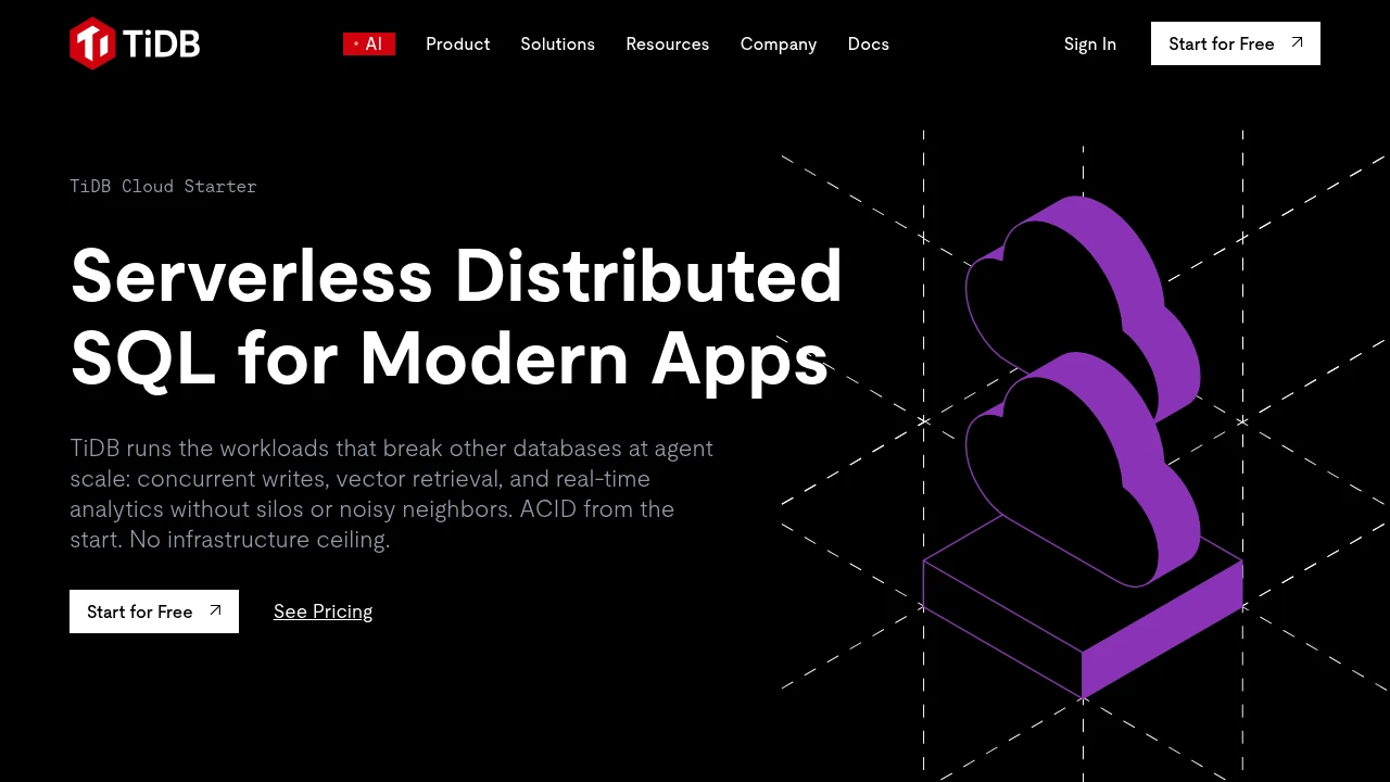 TiDB product interface