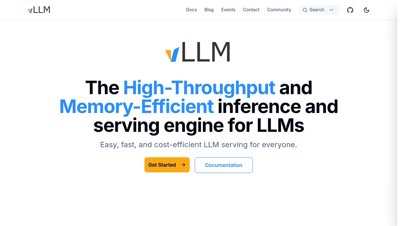 vLLM product interface