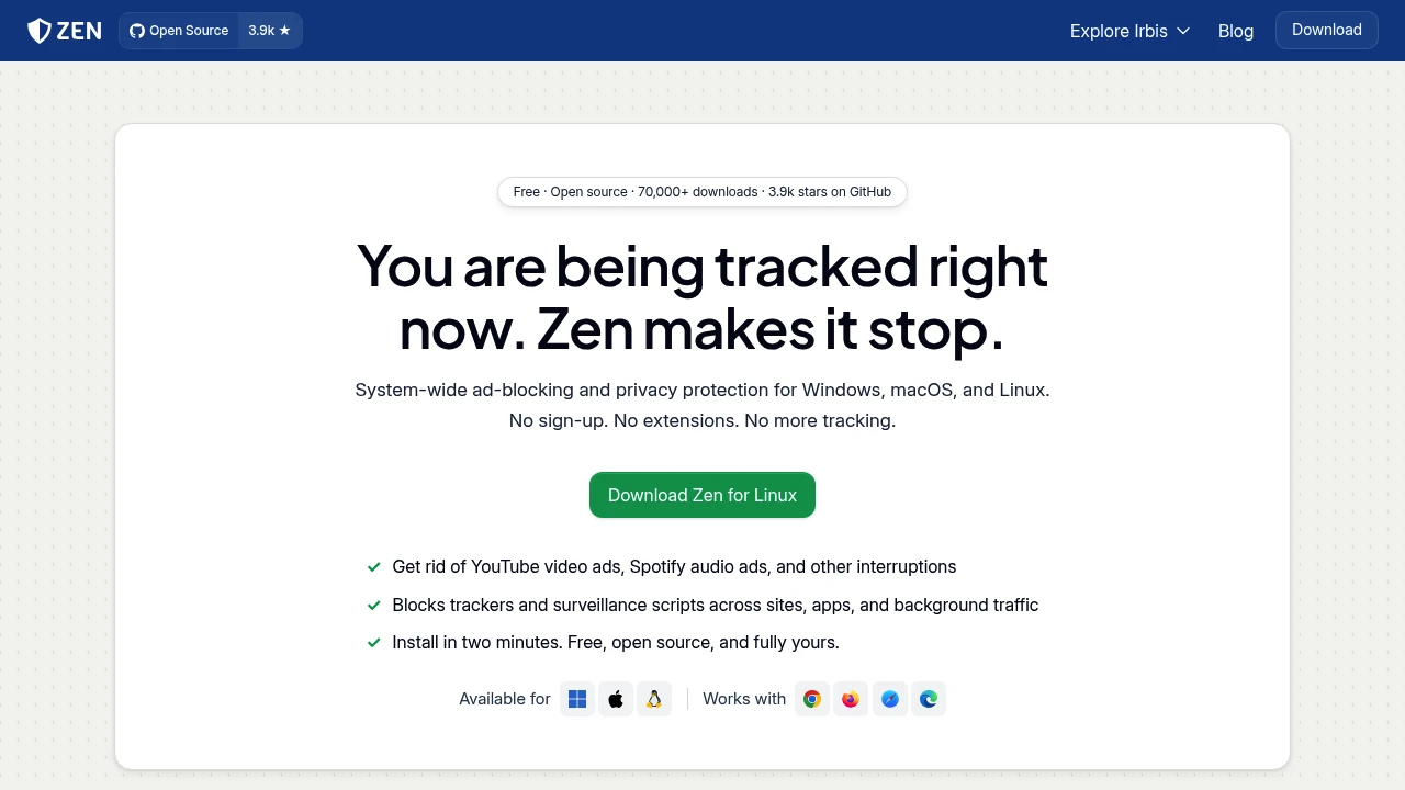 Zen product interface